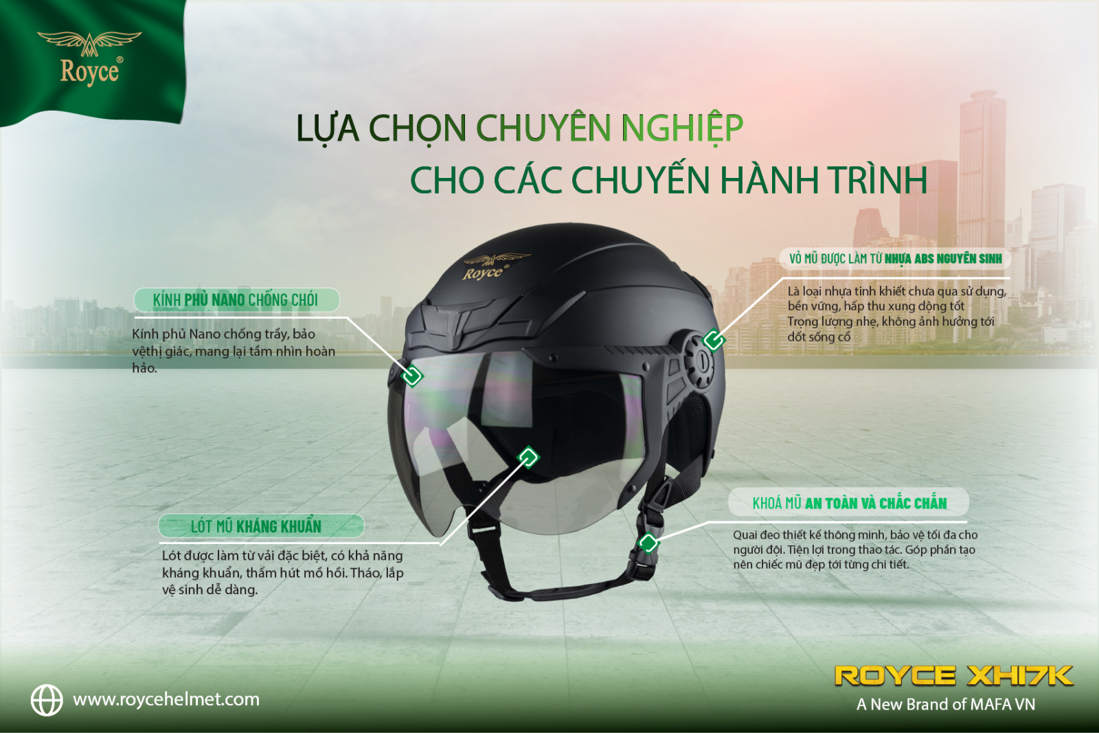 mũ bảo hiểm có kính