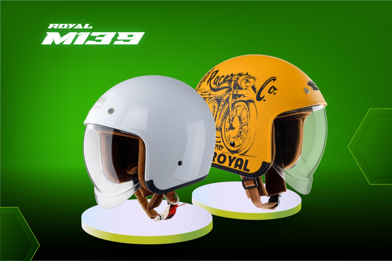 Royal M139 mũ bảo hiểm có kính dành cho nữ