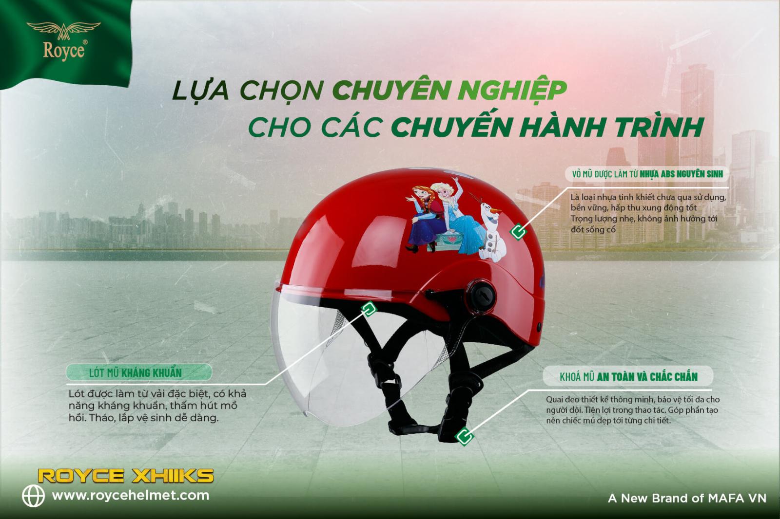 mũ bảo hiểm trẻ em Royce XH11KS