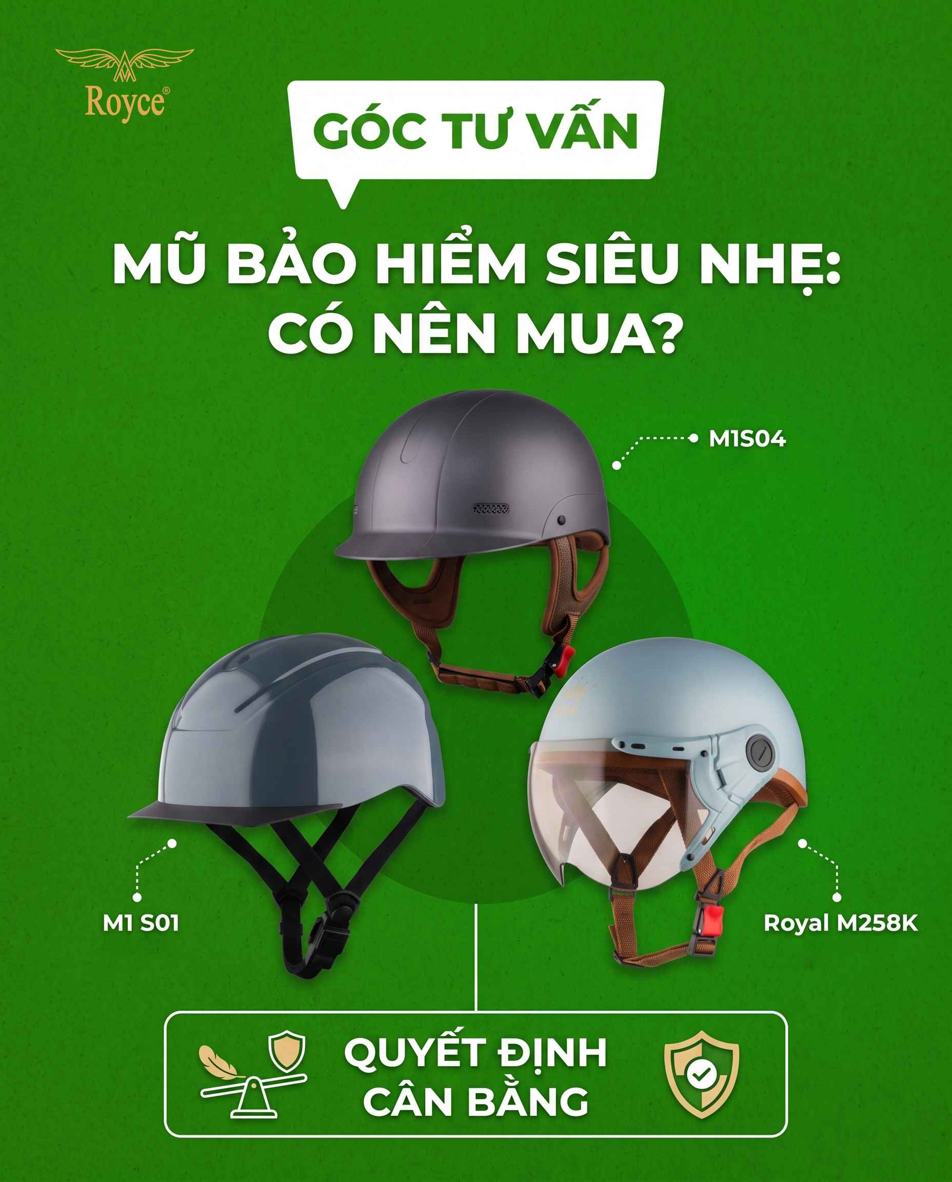 Có nên mua mũ bảo hiểm xe máy siêu nhẹ?