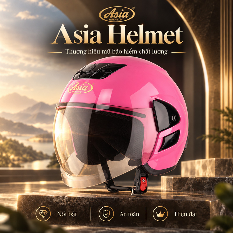 Các thương hiệu mũ bảo hiểm gồm có ASIA Helmet