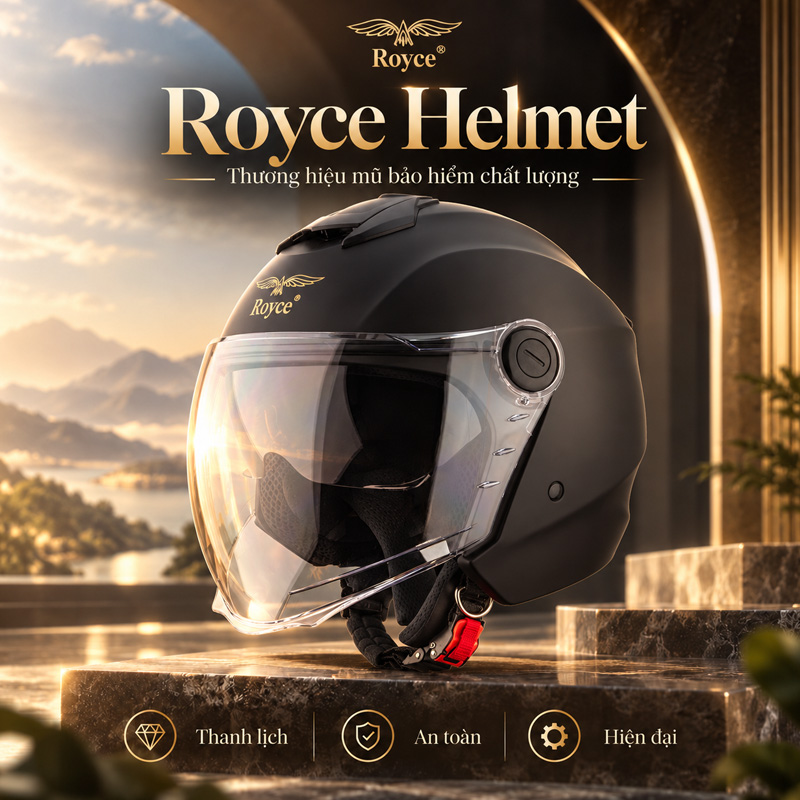 Các thương hiệu mũ bảo hiểm gồm có Royce Helmet